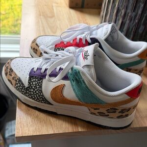 Nike Women's Dunk Multi-Color Animal Print Low-Top Sneakers